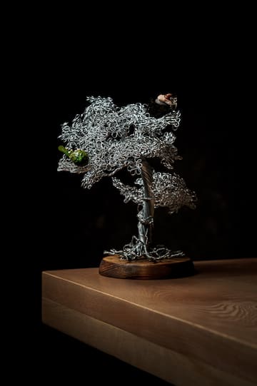 a tree made of wire