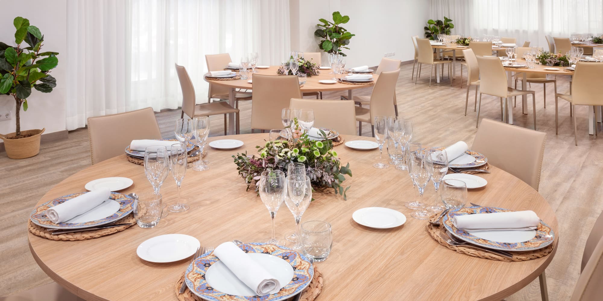 a table set for a dinner party