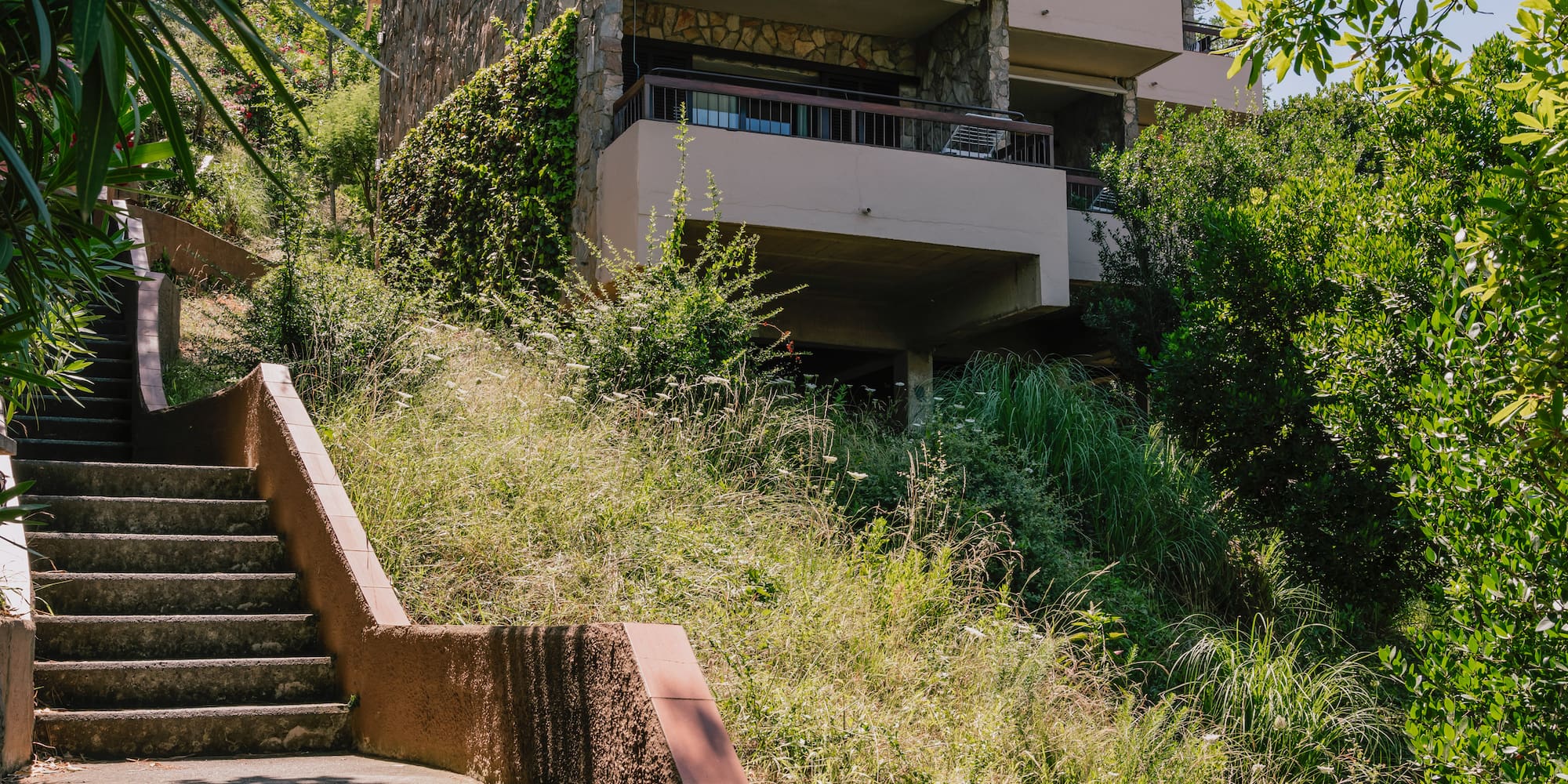 a building on a hill