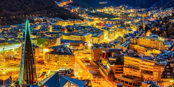 a city at night with lights