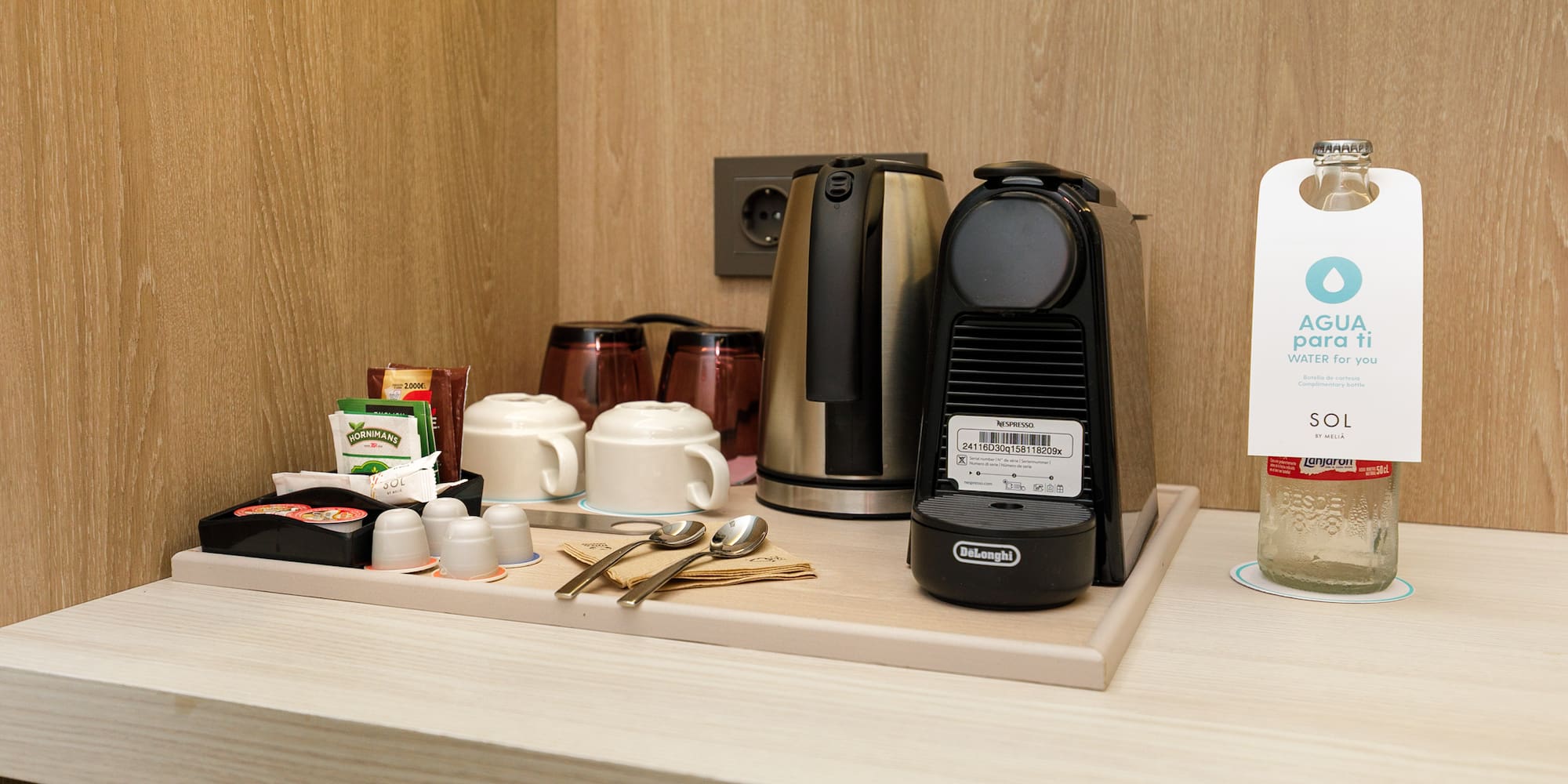 a coffee machine and other items on a counter
