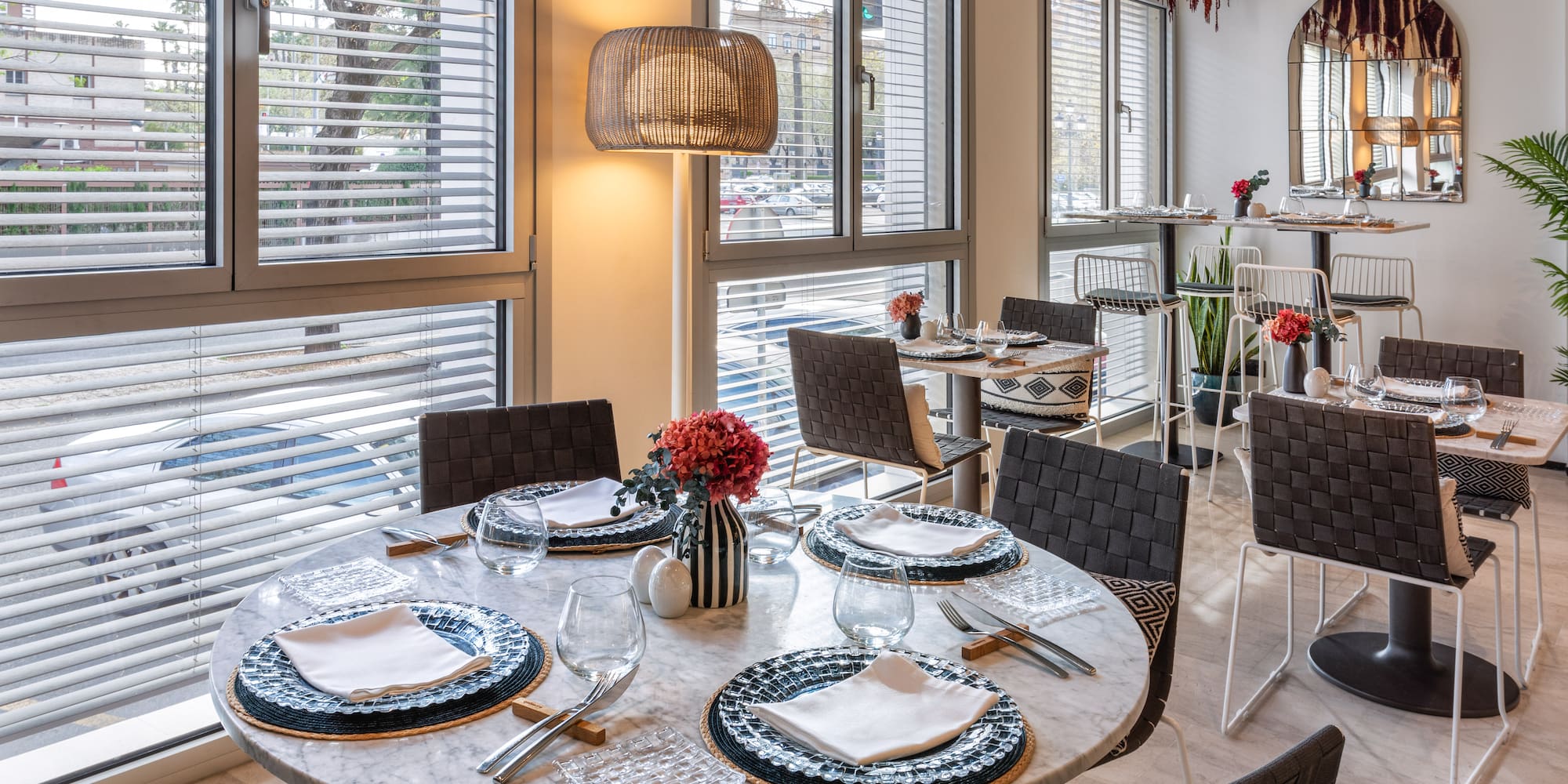 a table set for a meal