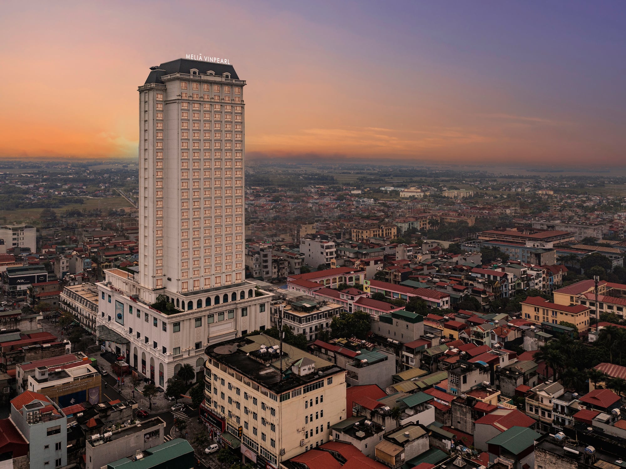 a tall building in a city