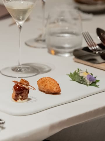 a plate of food on a table