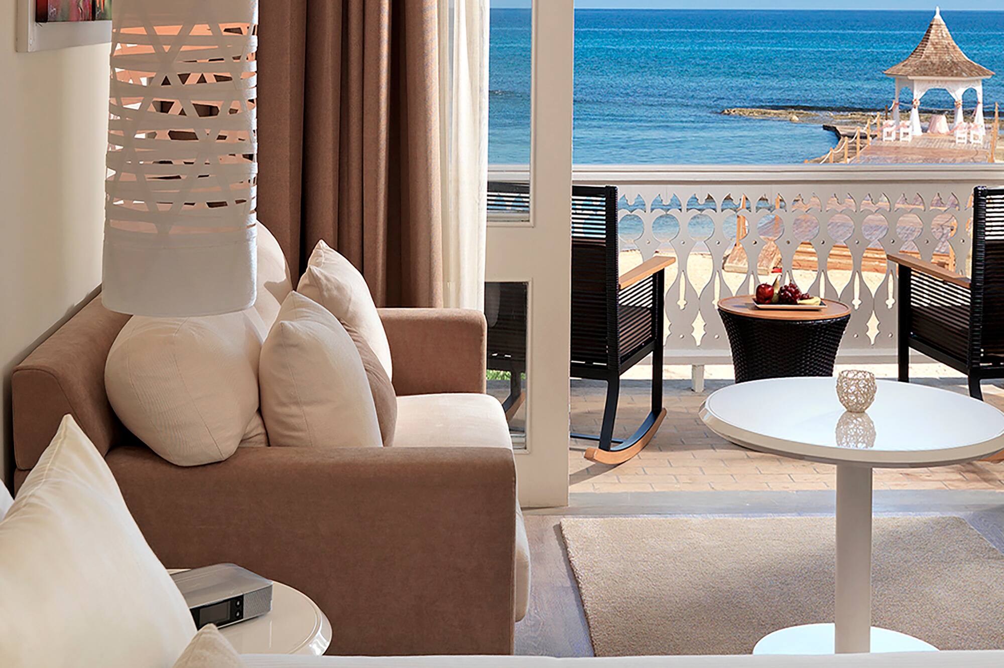 a room with a view of the ocean