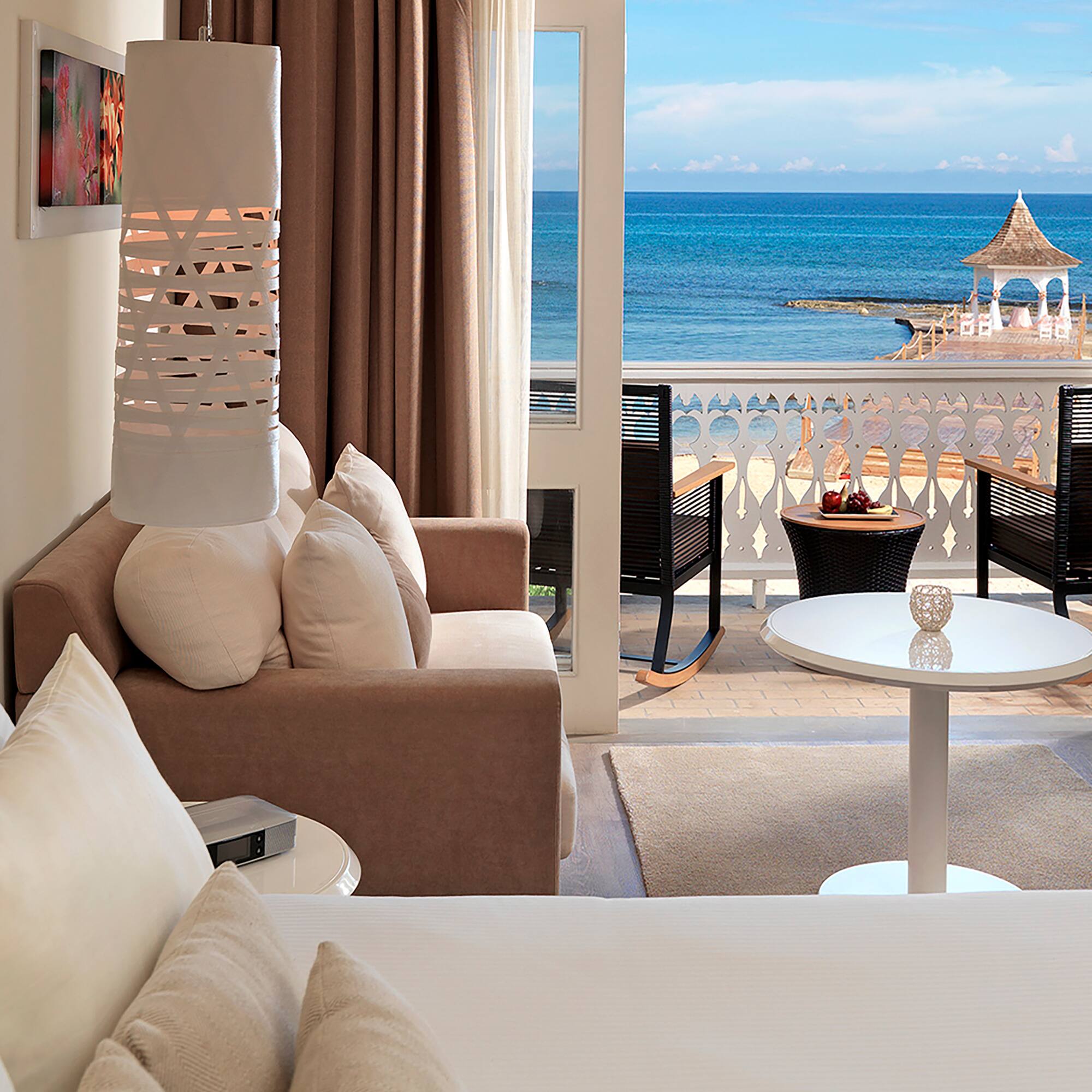 a room with a view of the ocean