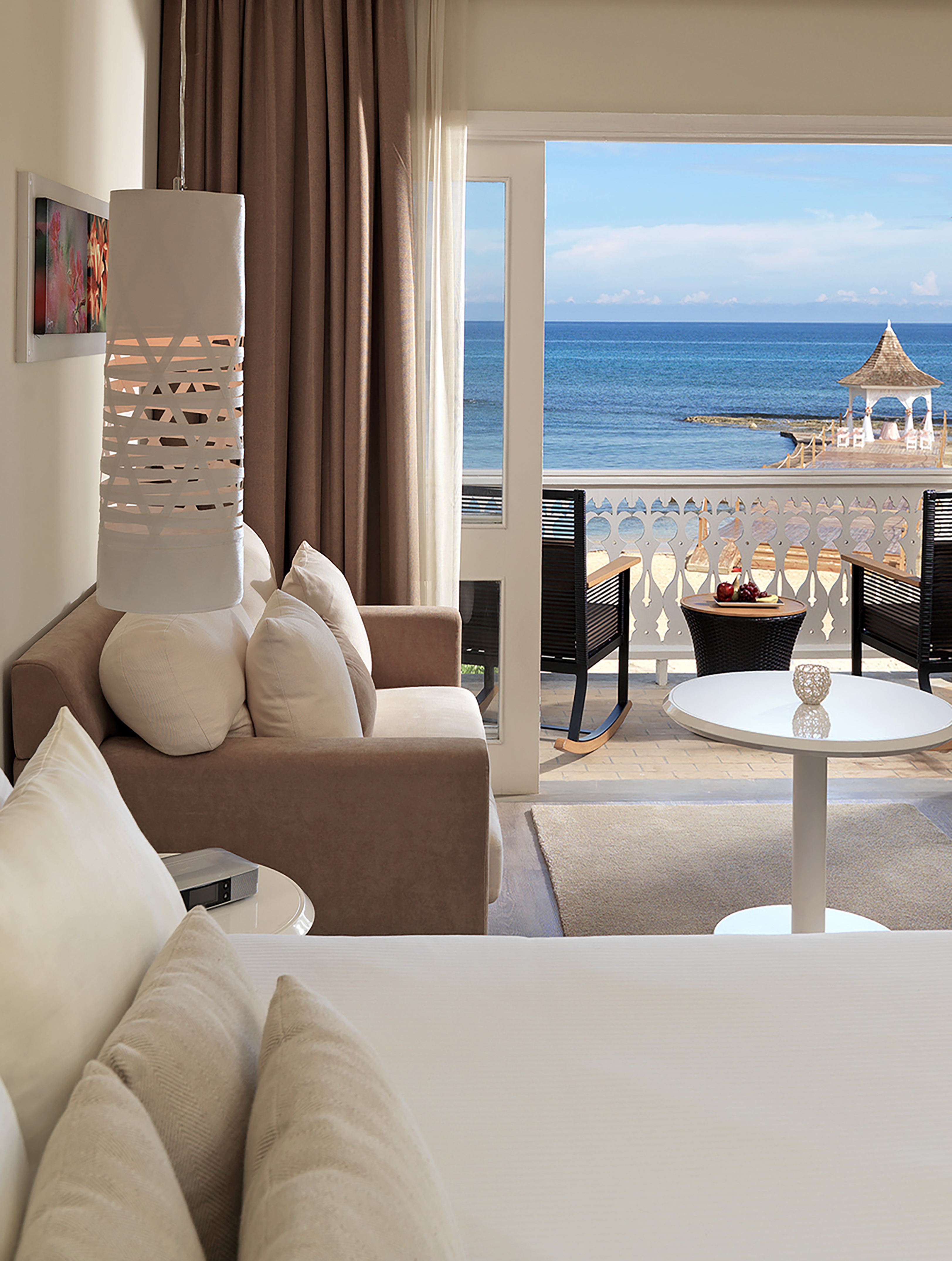 a room with a view of the ocean