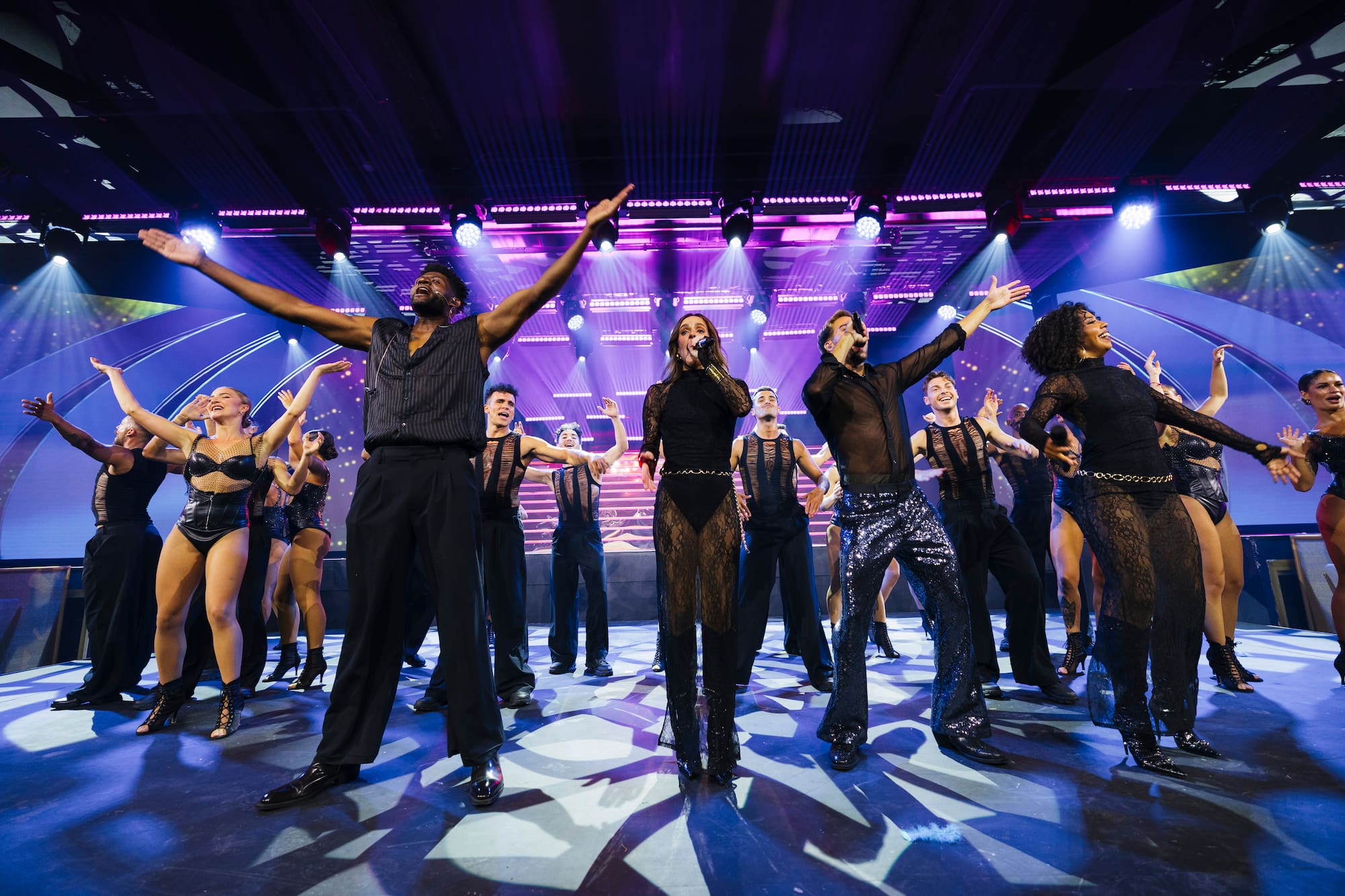 a group of people on a stage