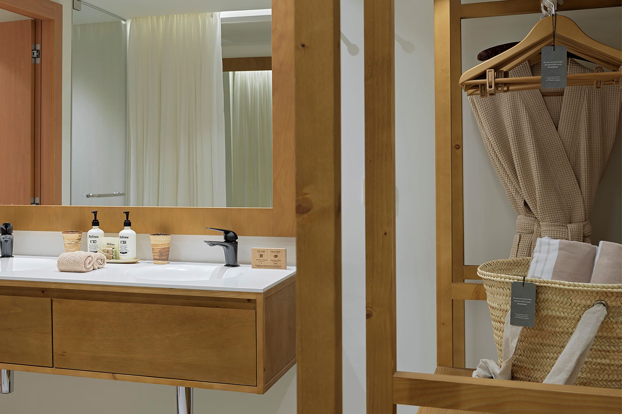 a bathroom with a mirror and sink