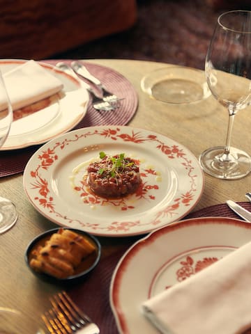 a plate of food on a table