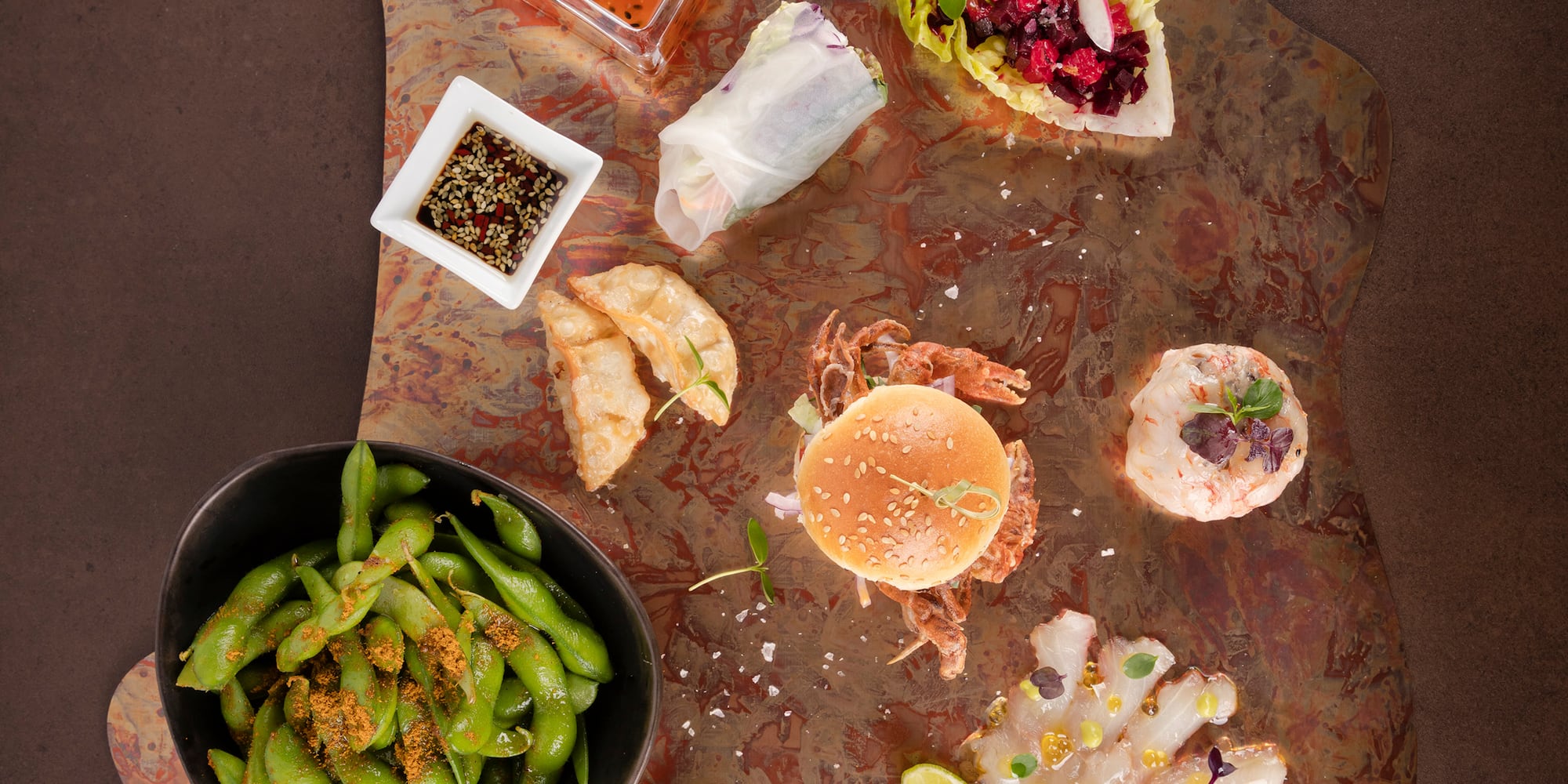 a plate of food on a table