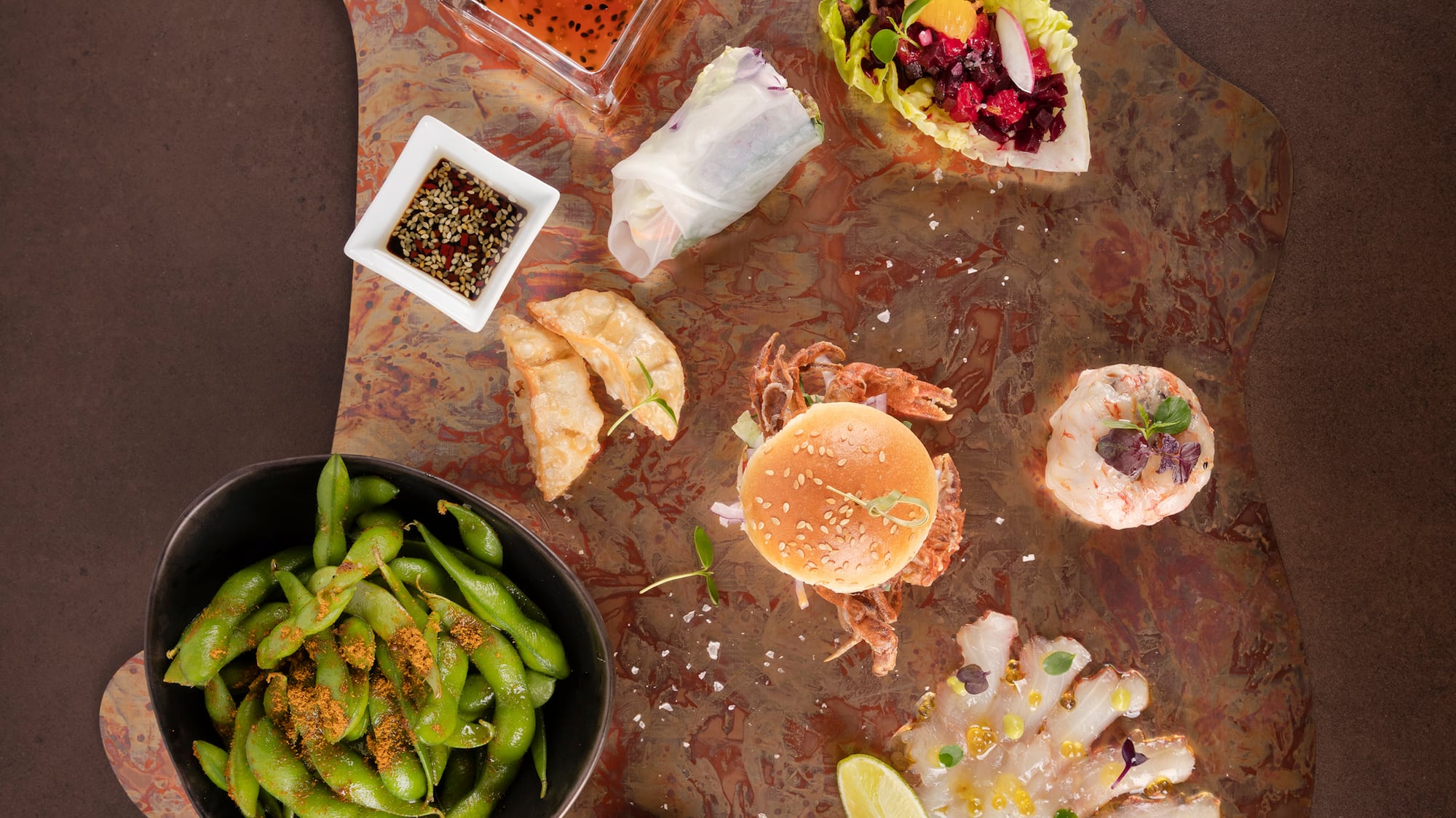 a plate of food on a table