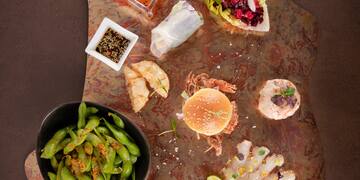 a plate of food on a table