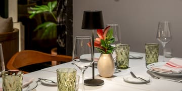 a table set for a dinner party