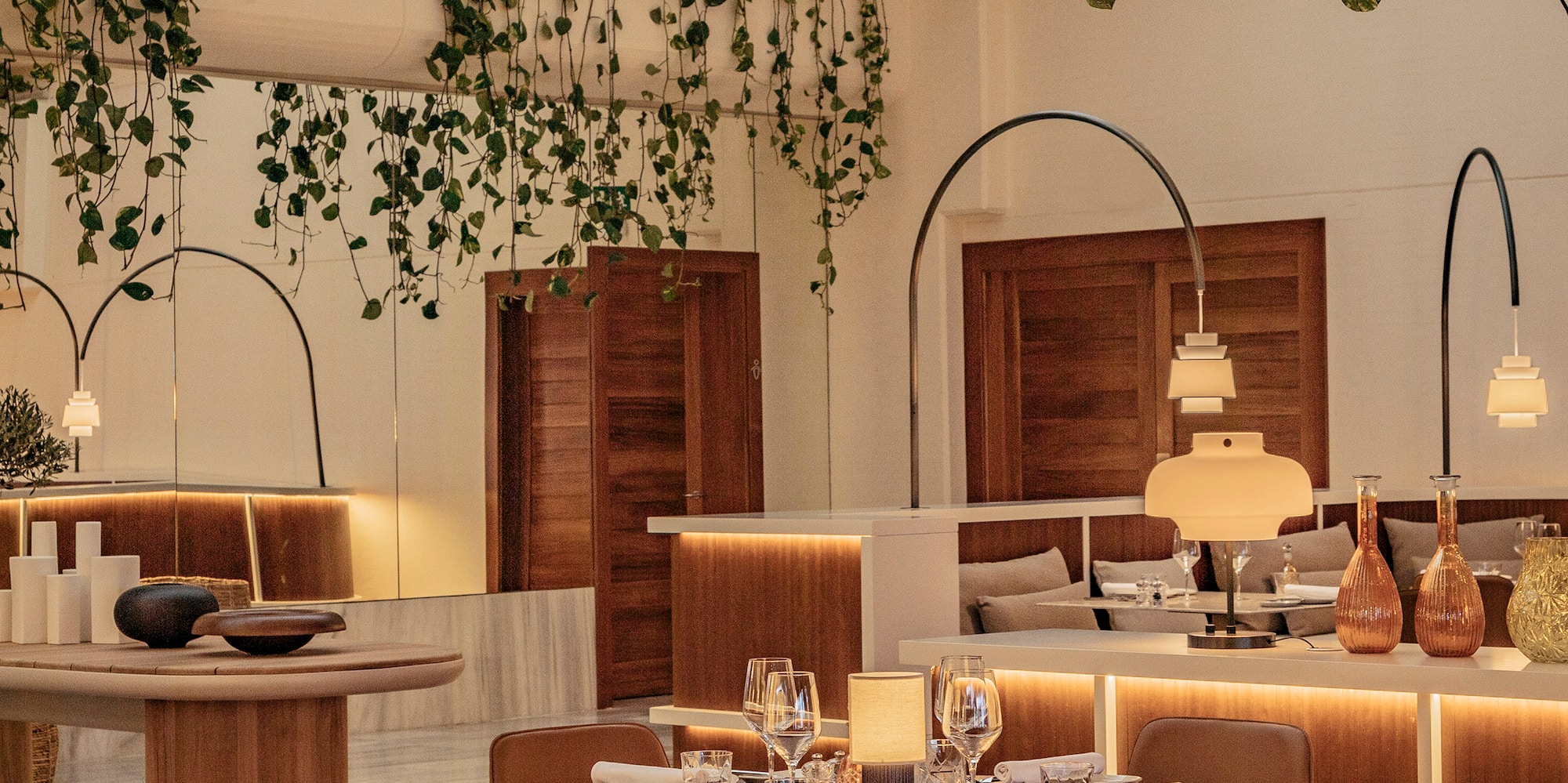 a restaurant with tables and chairs