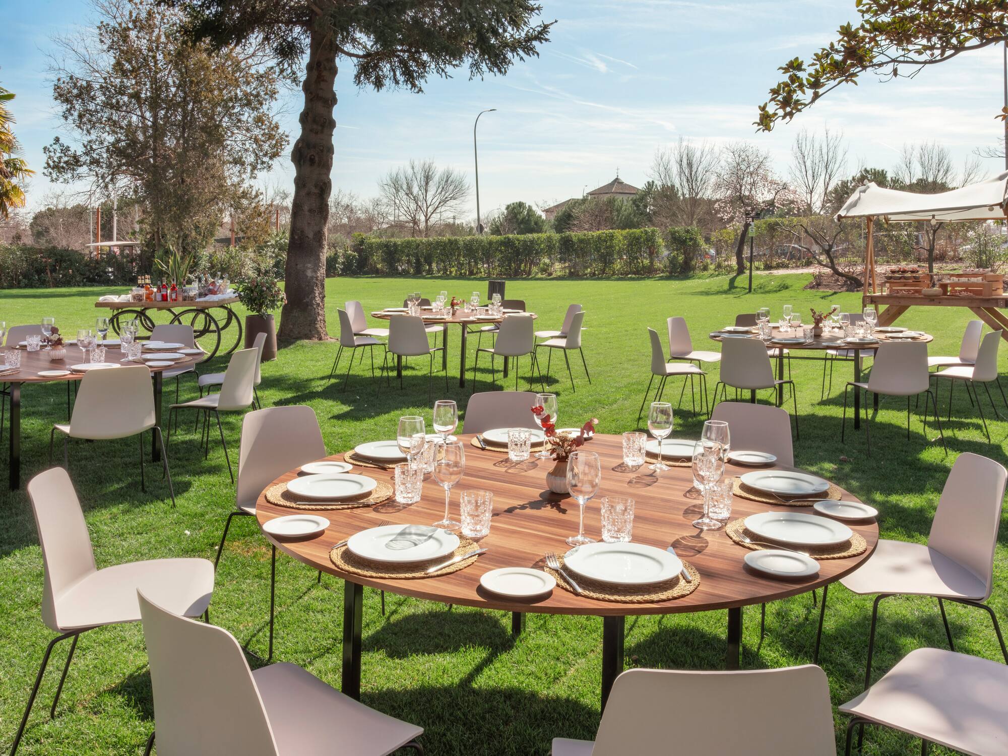 a table set up for a party