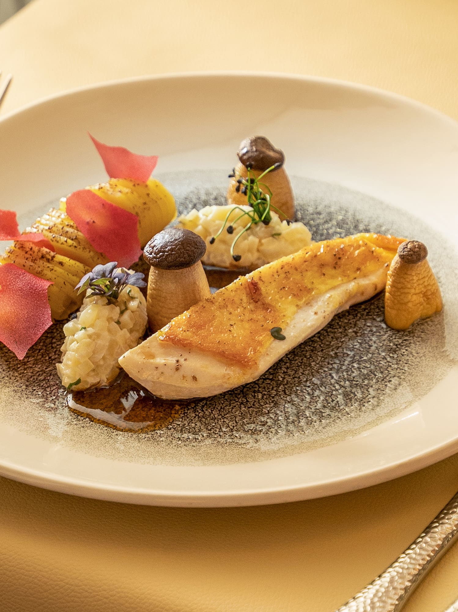 a plate of food on a table