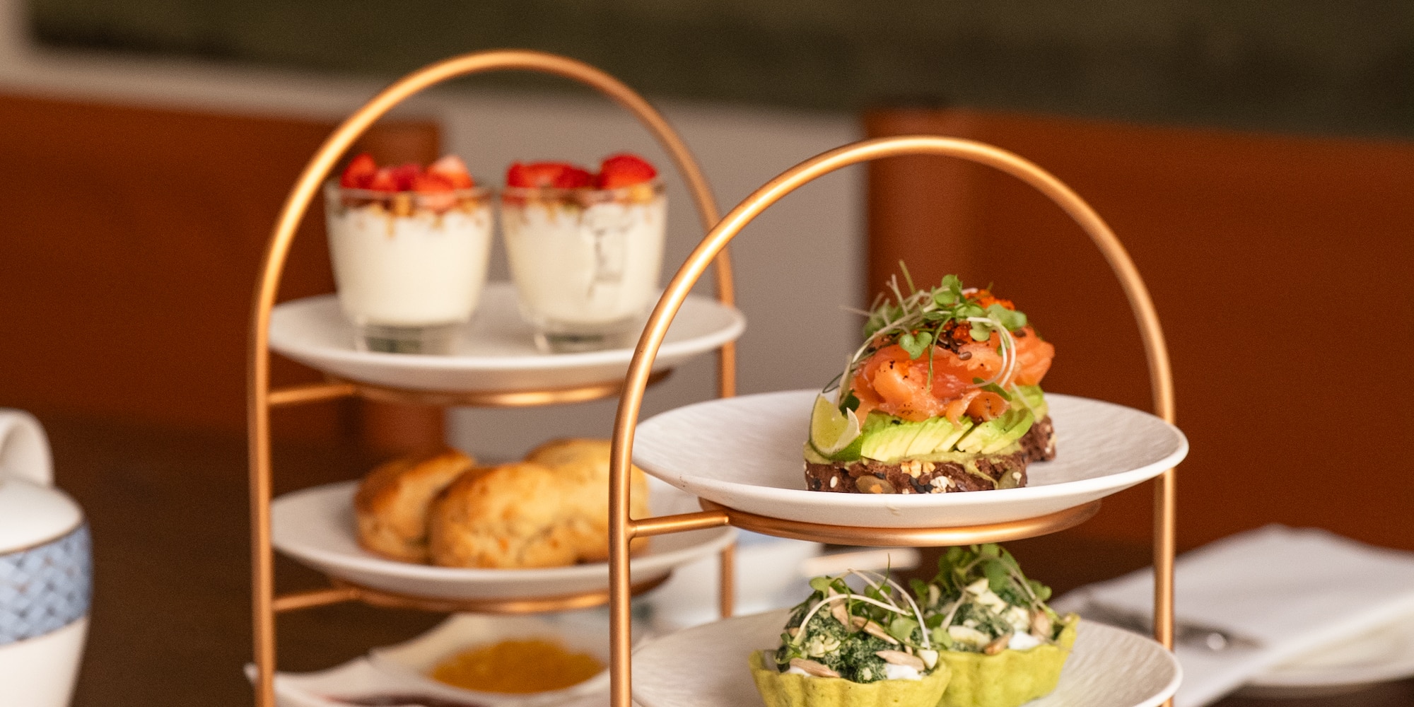a tray of food on a table