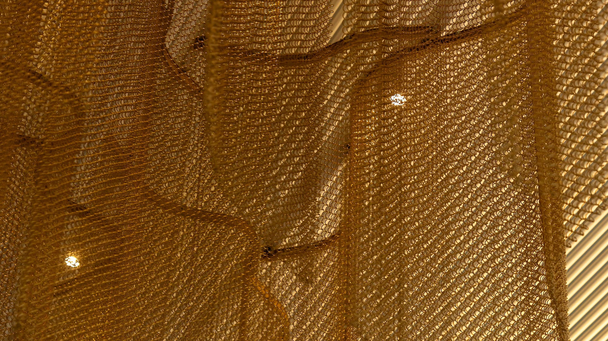 a close up of a net
