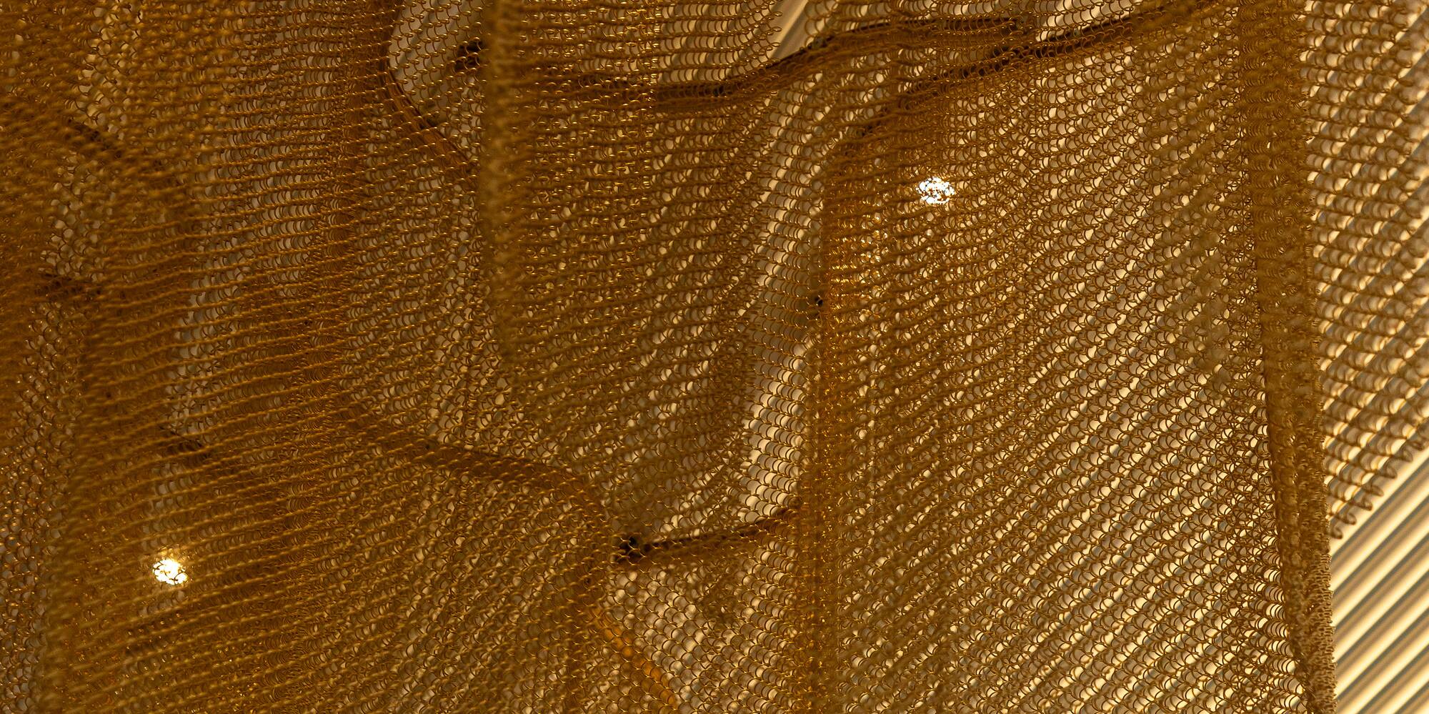 a close up of a net