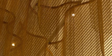 a close up of a net