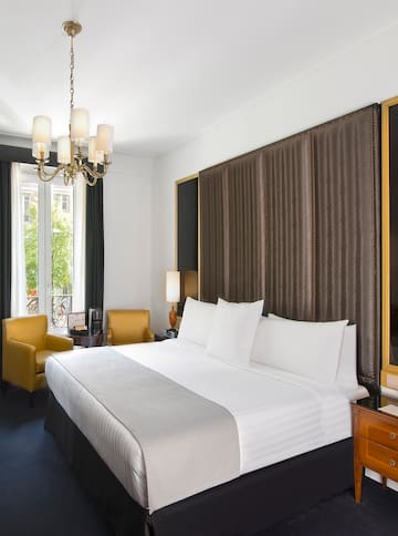 a bed in a room