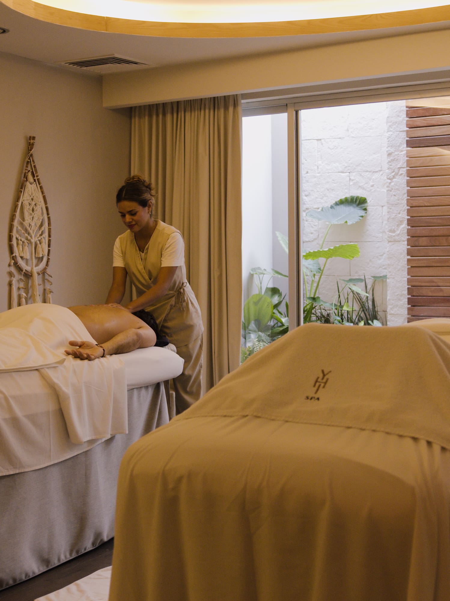 a group of people in a room