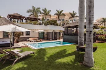 a pool in a backyard