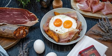 a plate of food on a table