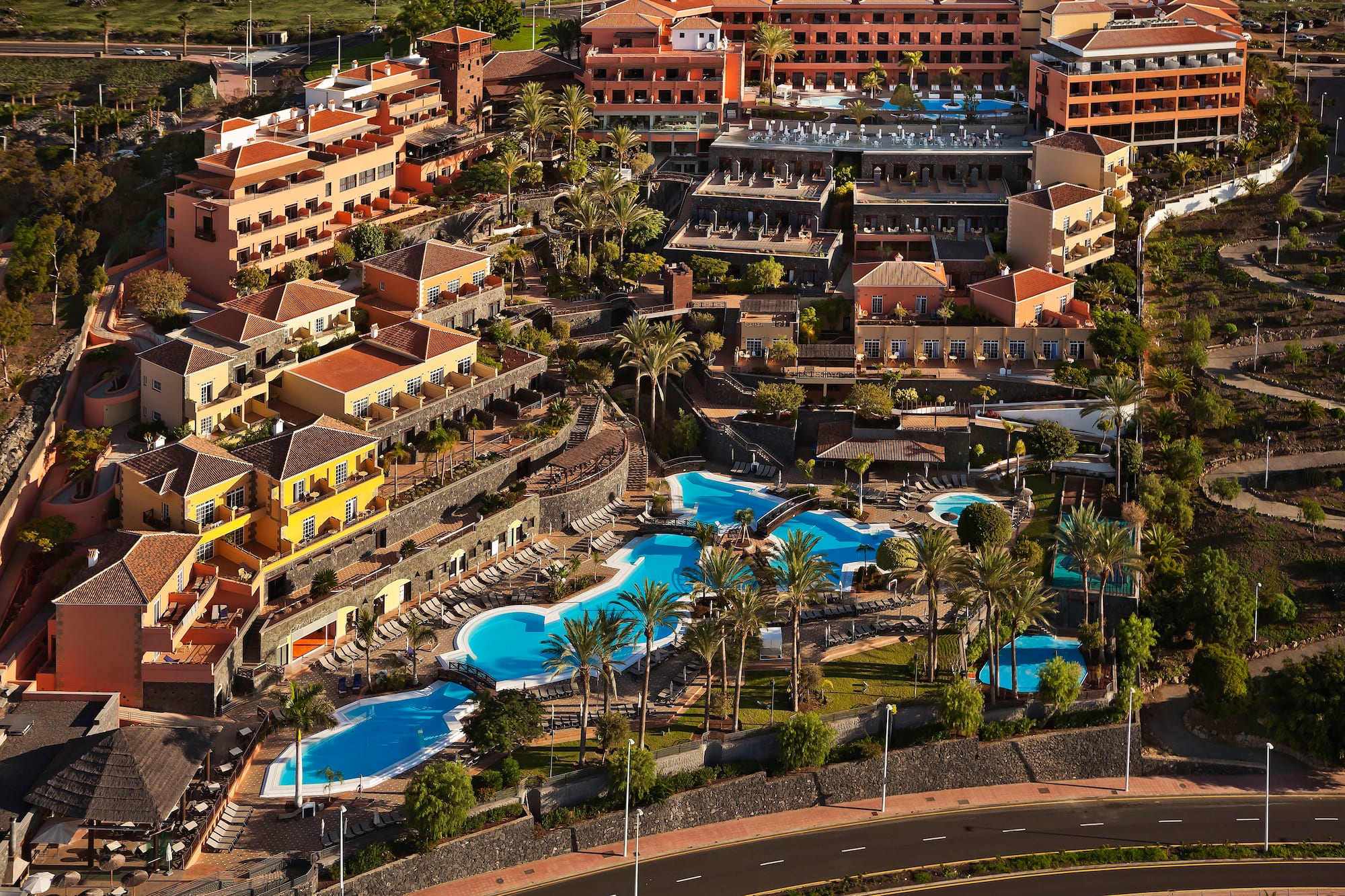 a pool in a resort