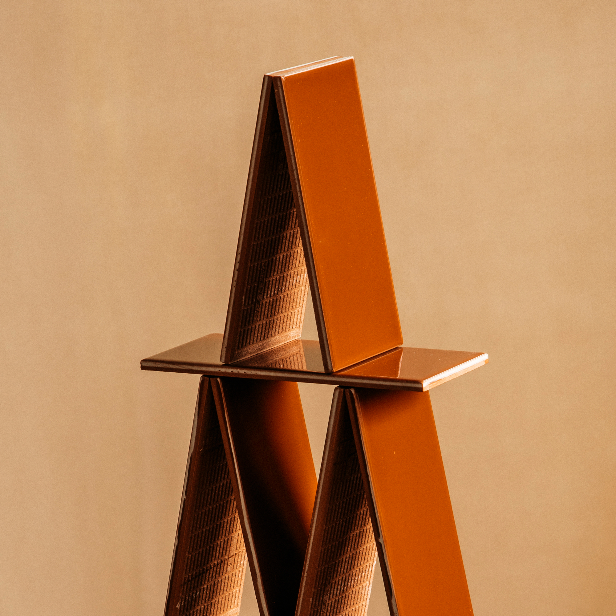 a brown object with a triangular shape