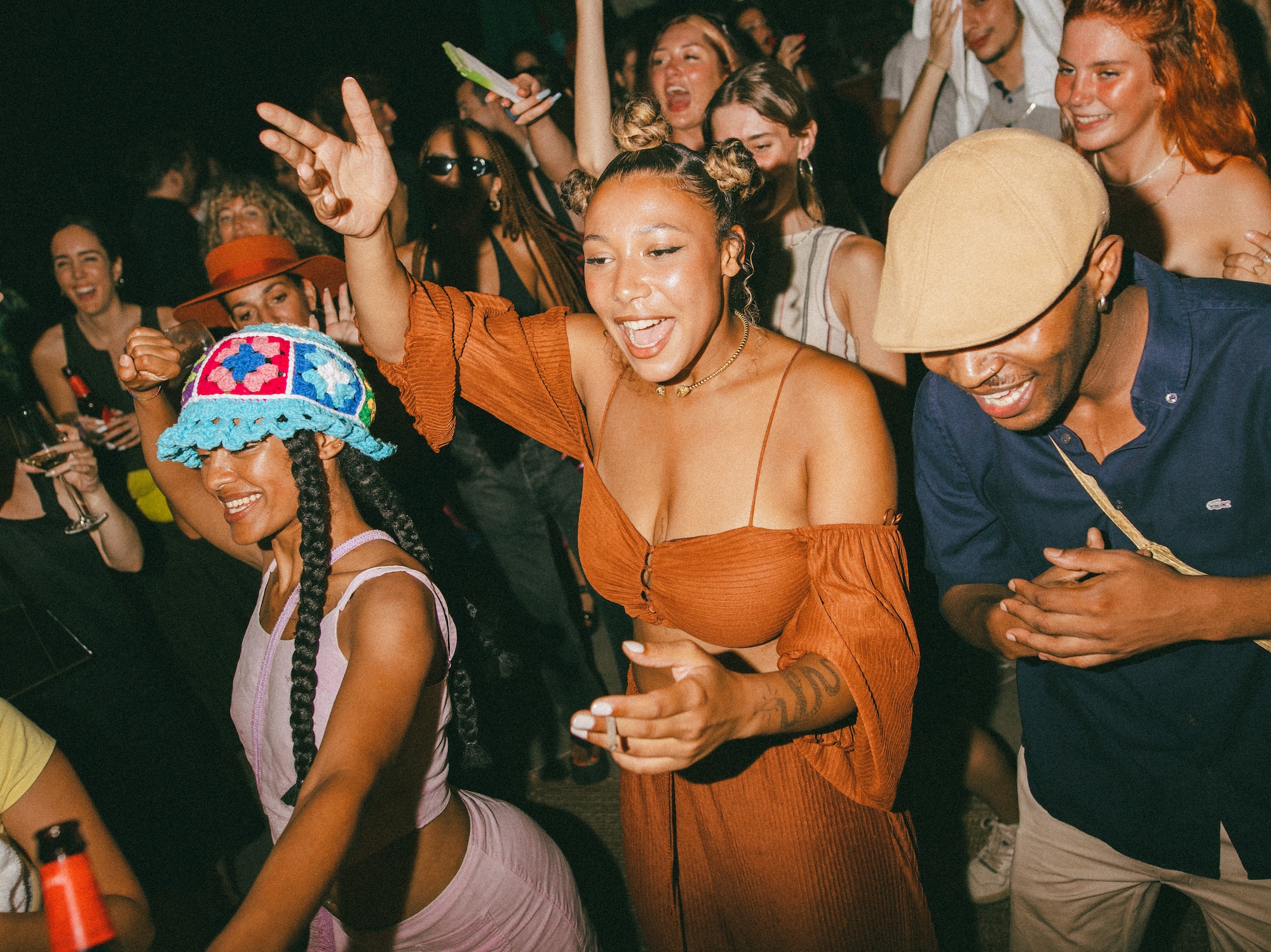 a group of people dancing