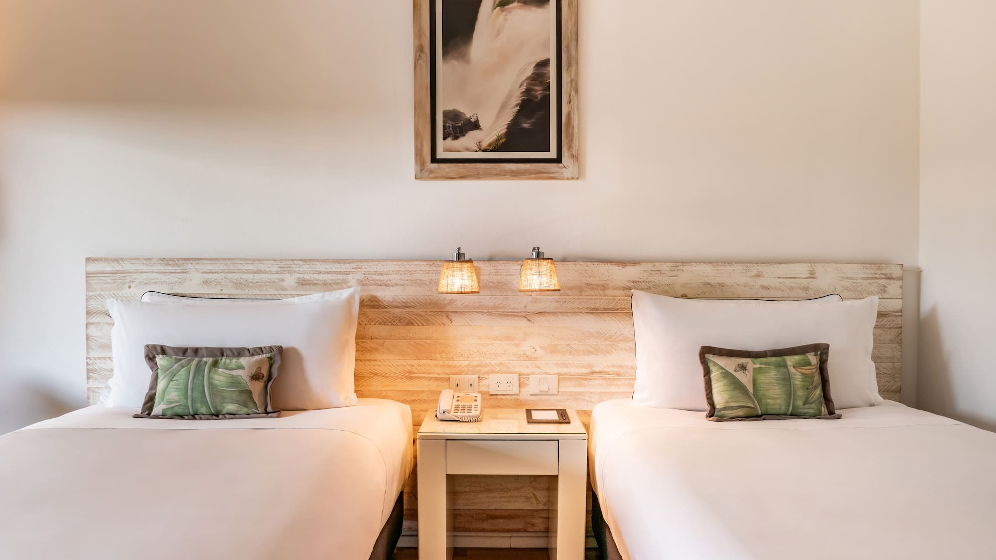 two beds next to each other