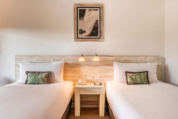 two beds next to each other