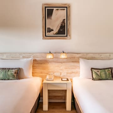 two beds next to each other