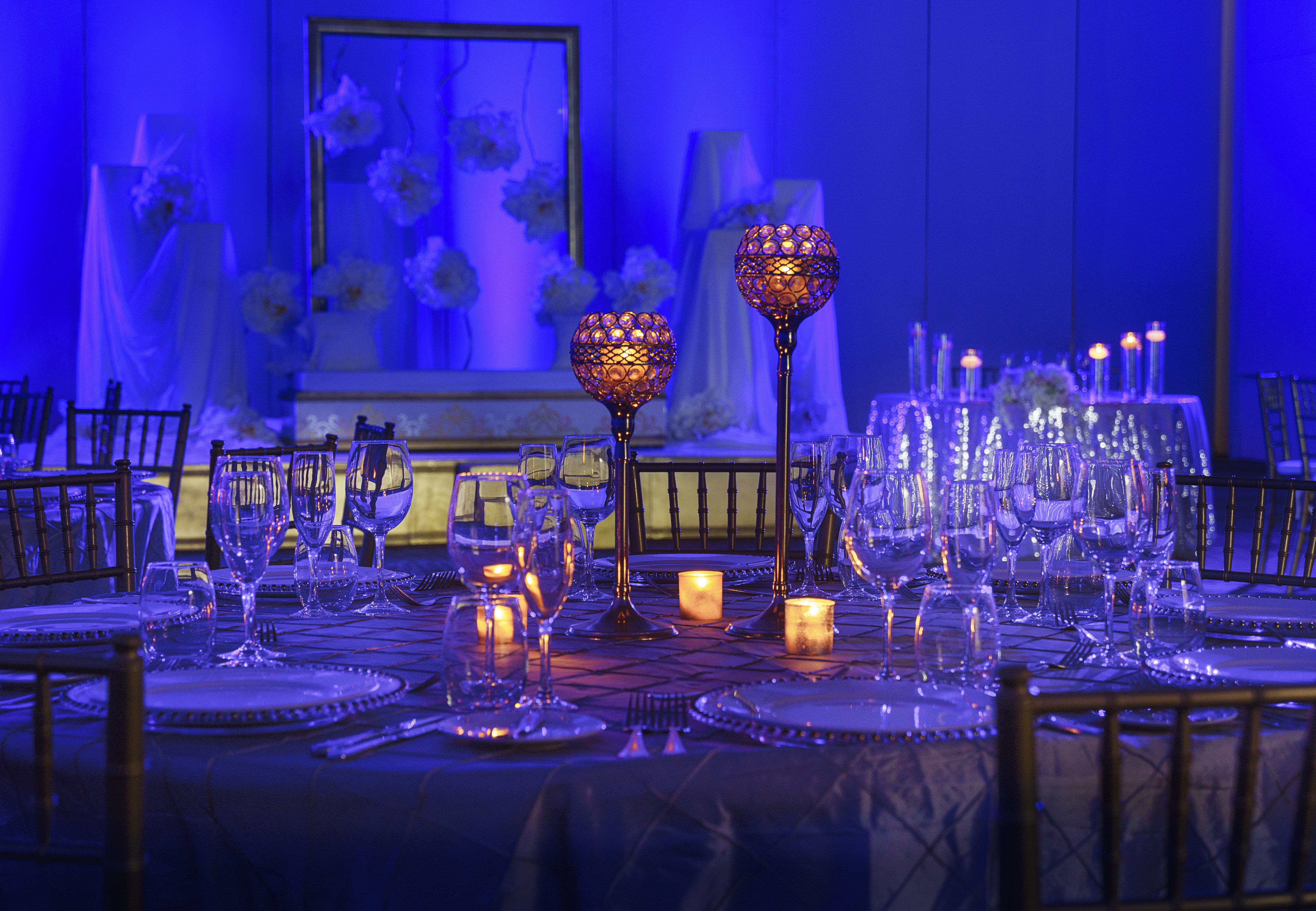 a table set for a dinner party