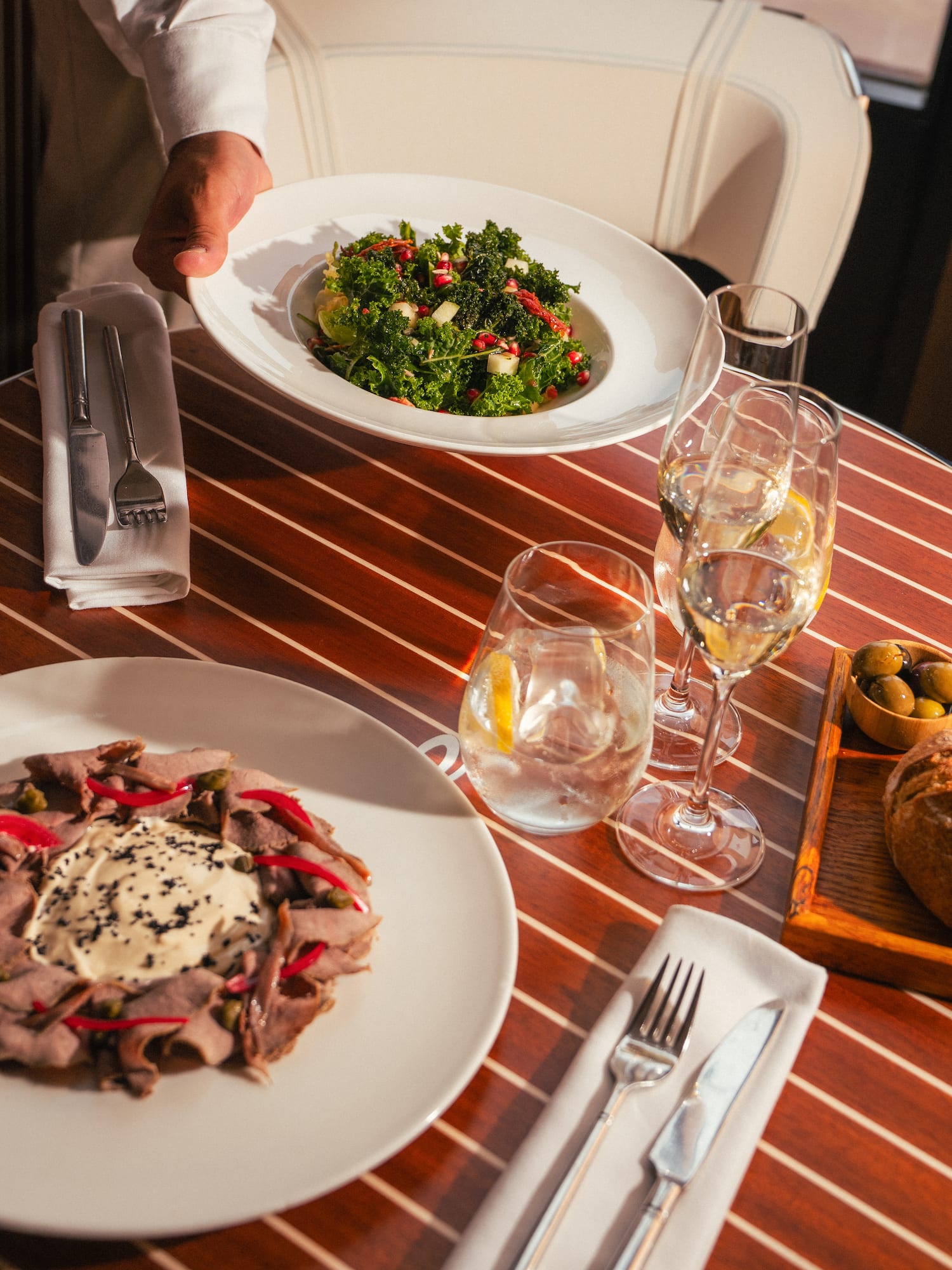 a plate of food on a table