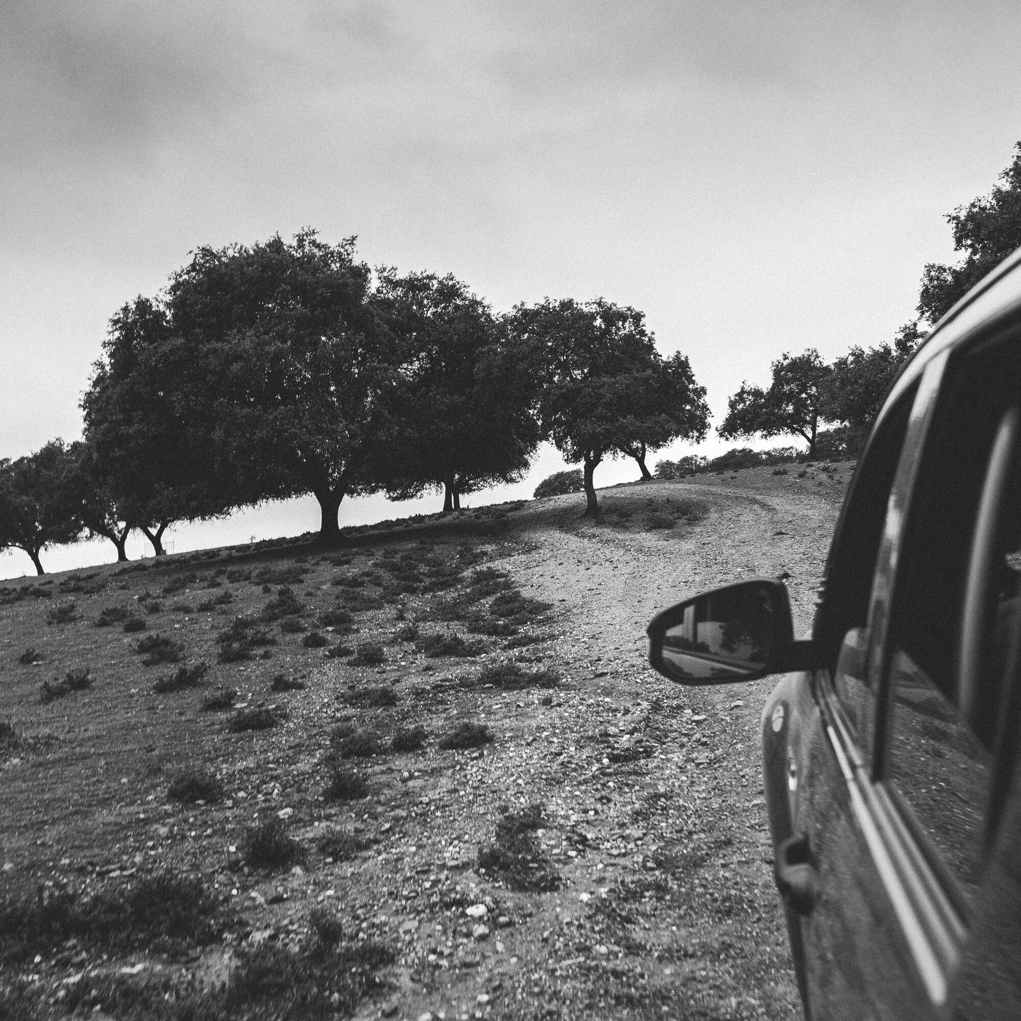 a car on a dirt road