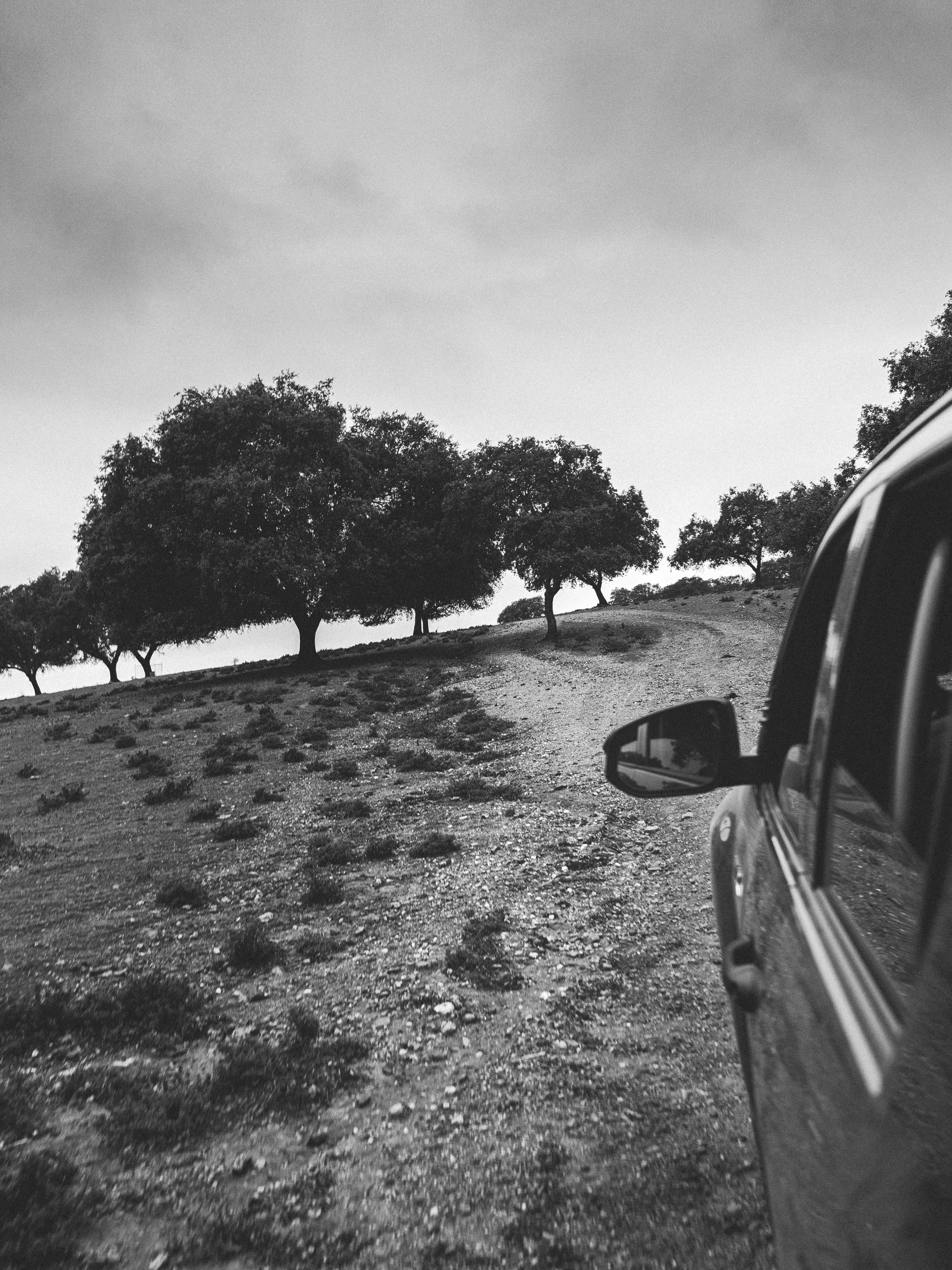 a car on a dirt road