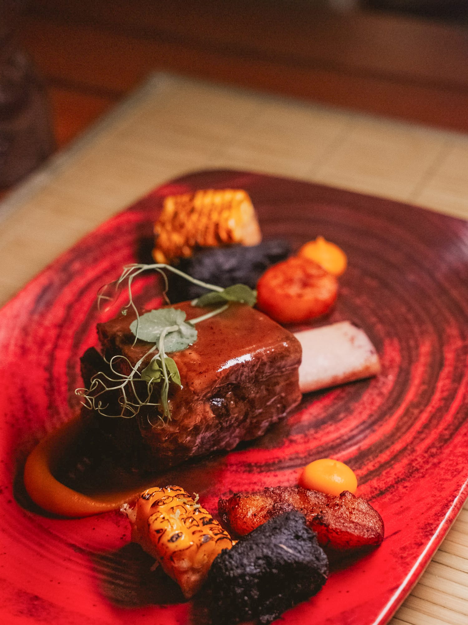a plate of food on a table