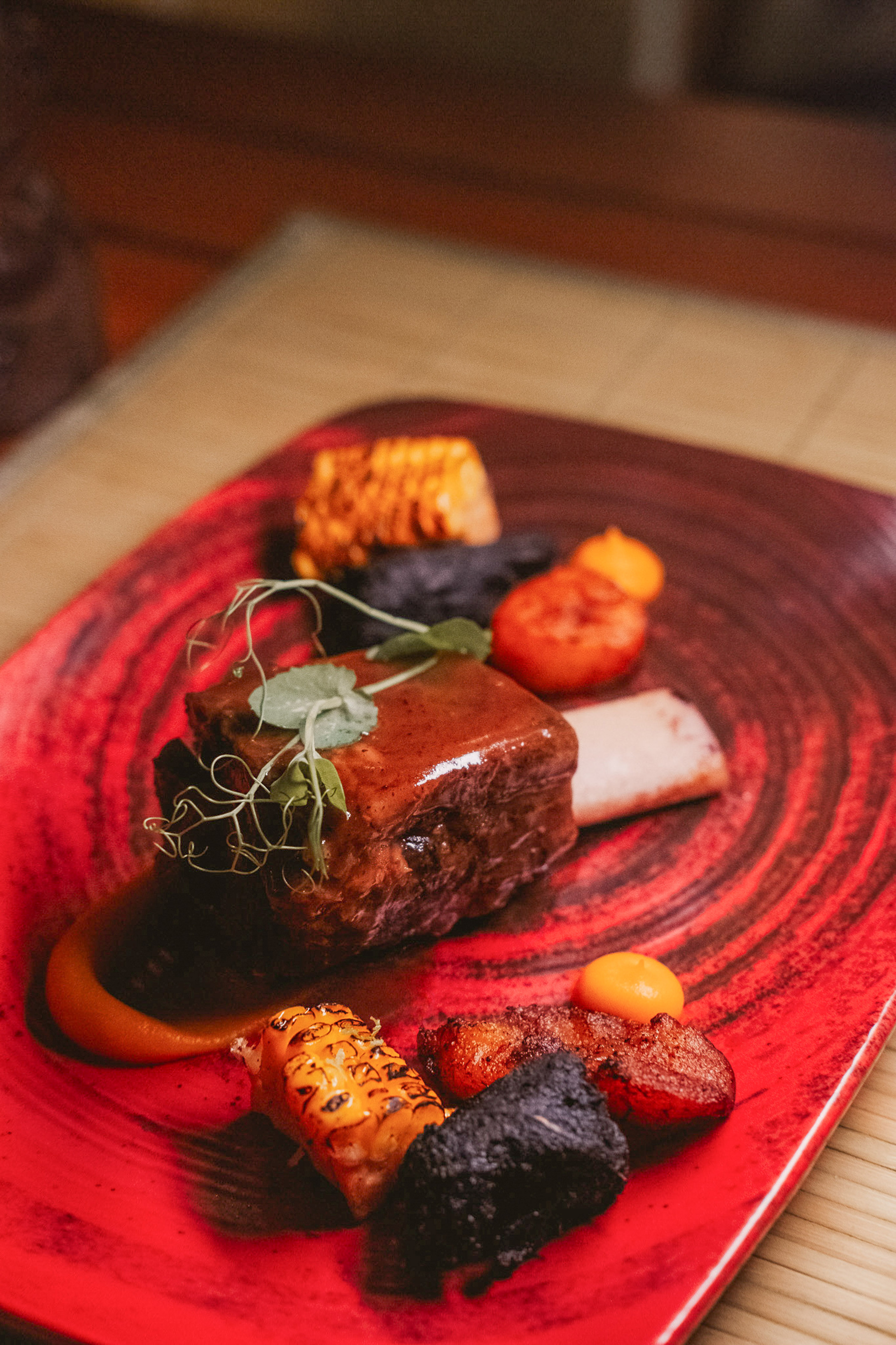 a plate of food on a table
