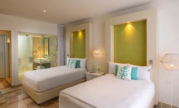 two beds in a room