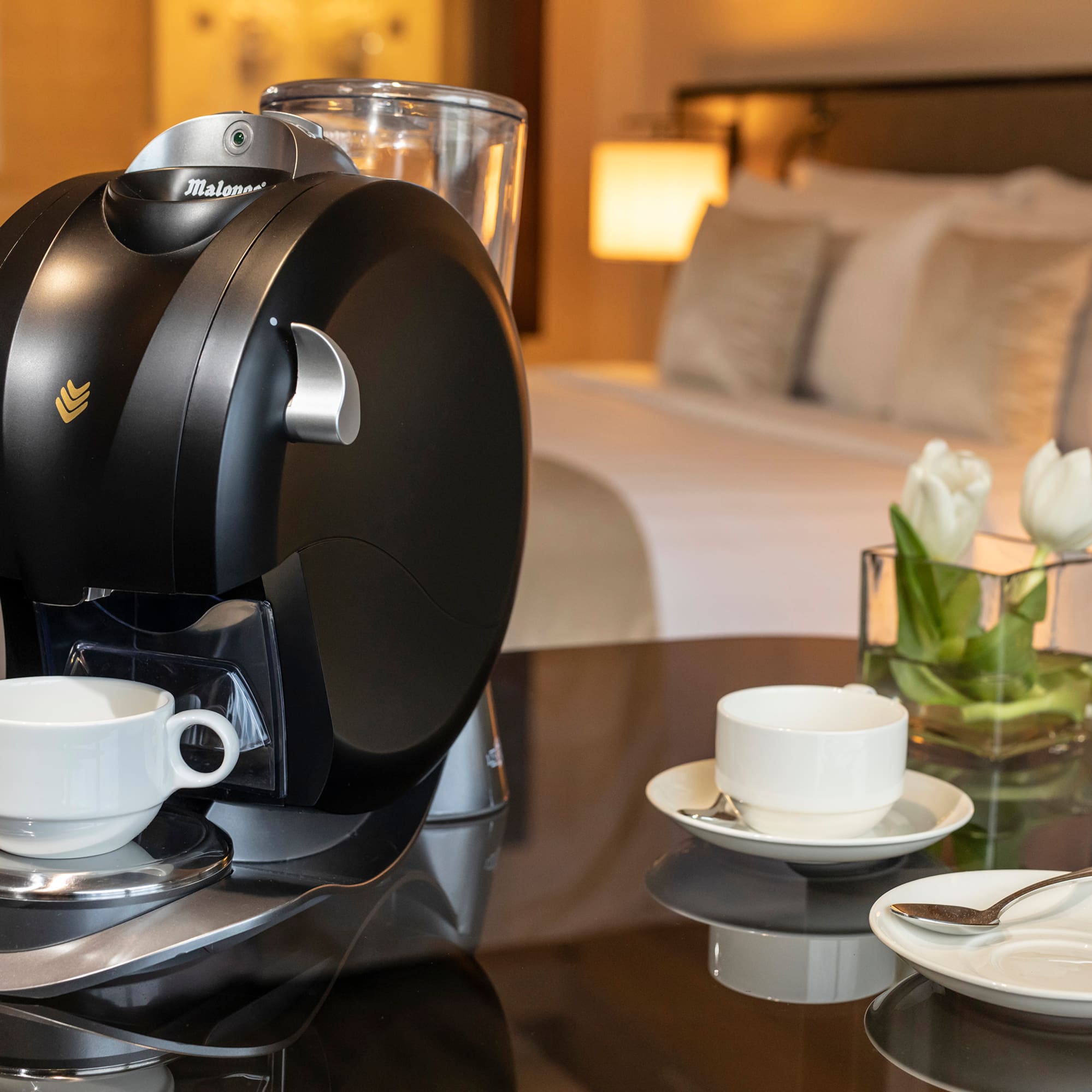 a coffee machine on a table