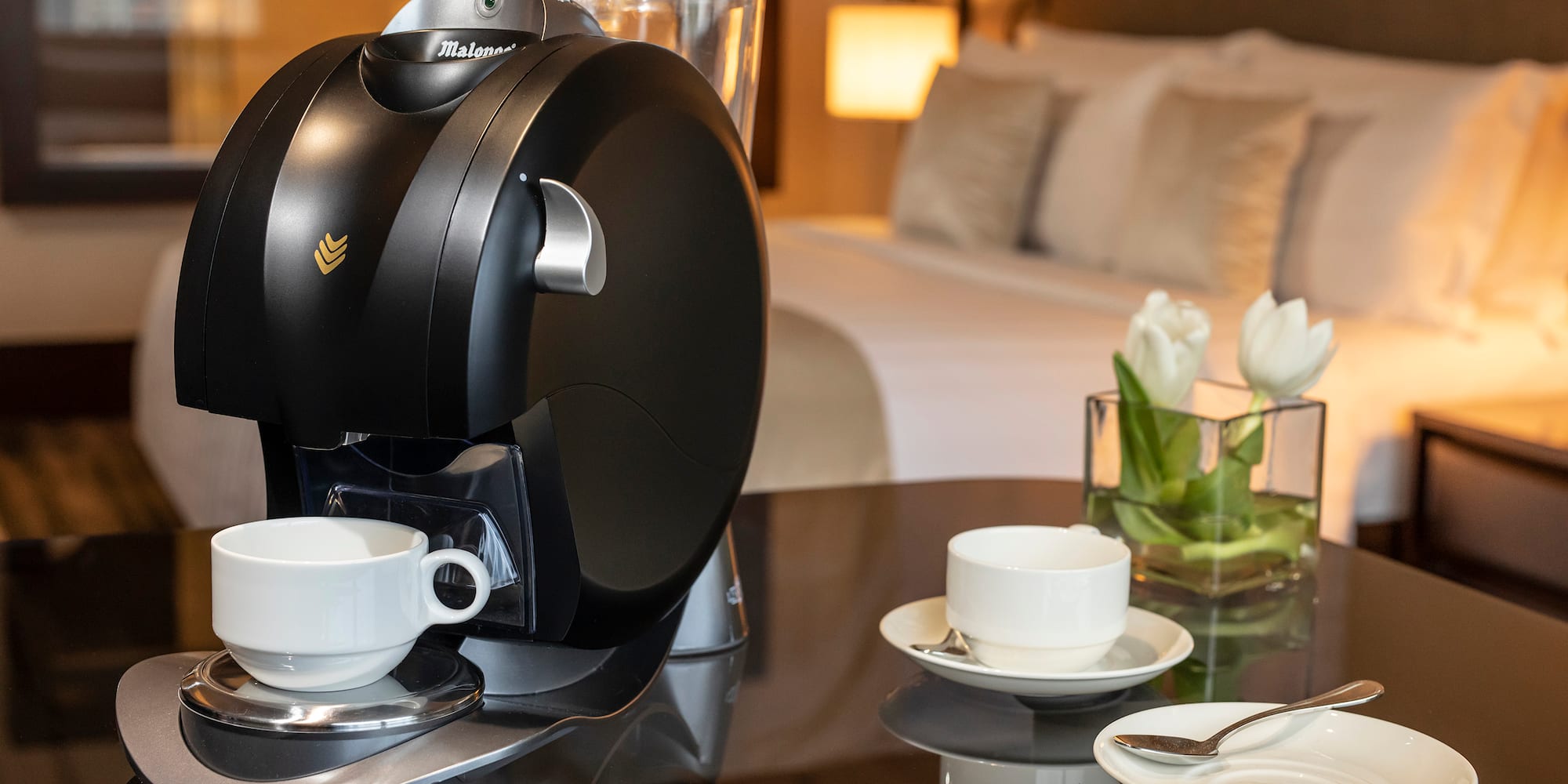 a coffee machine on a table