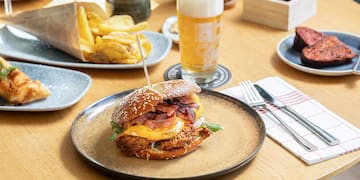 a plate of food on a table