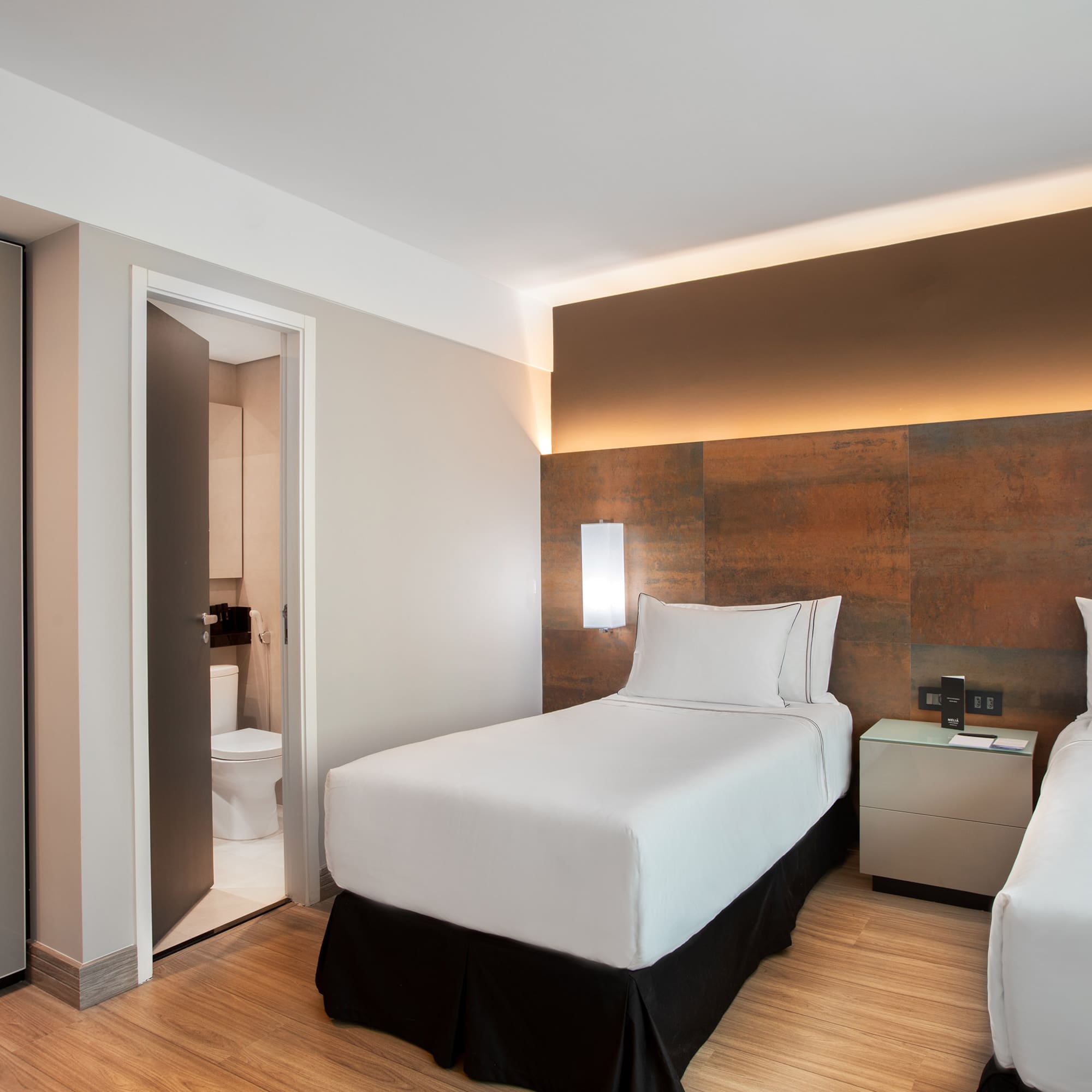 a room with two beds