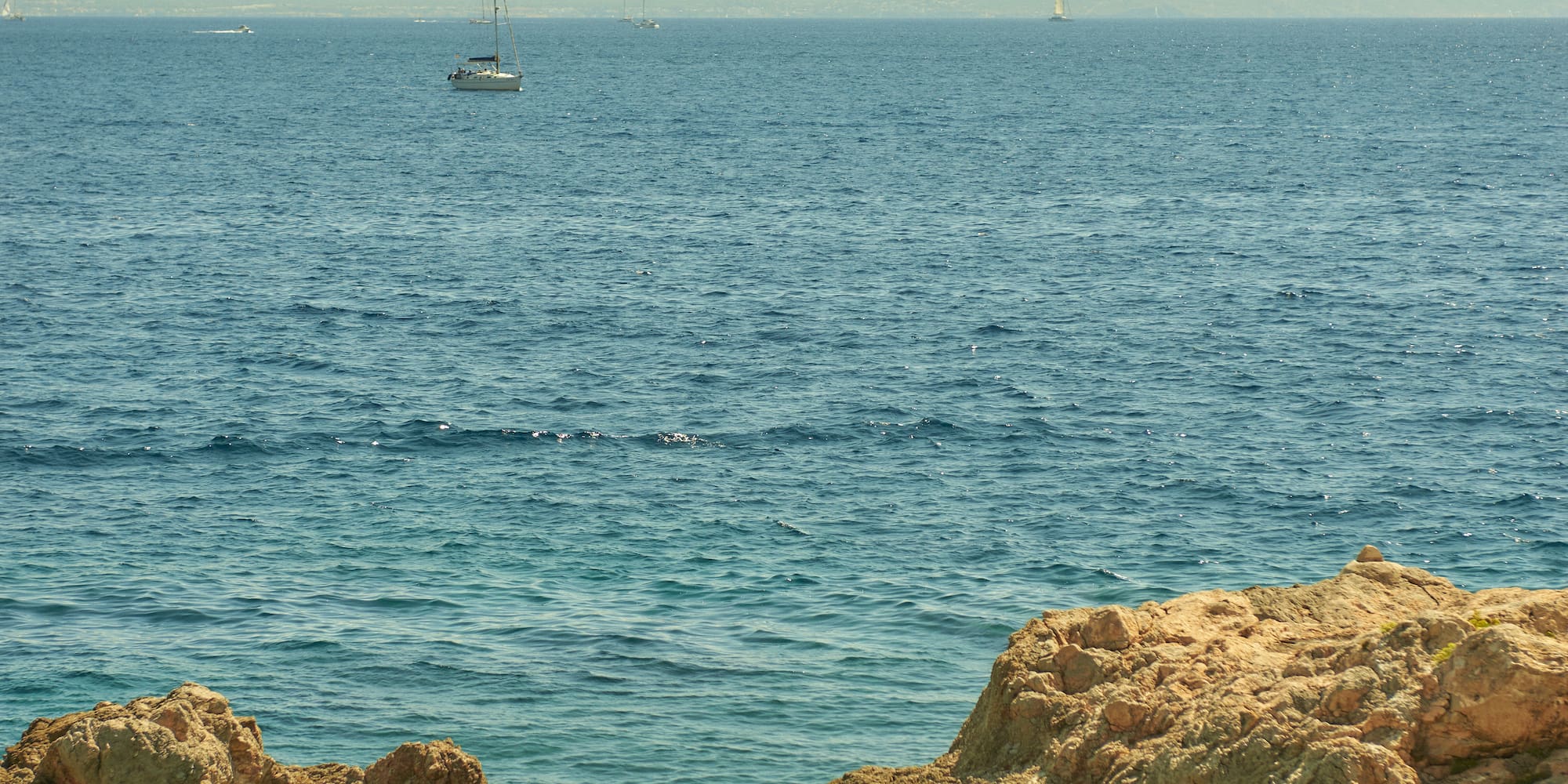 a person swimming in the water