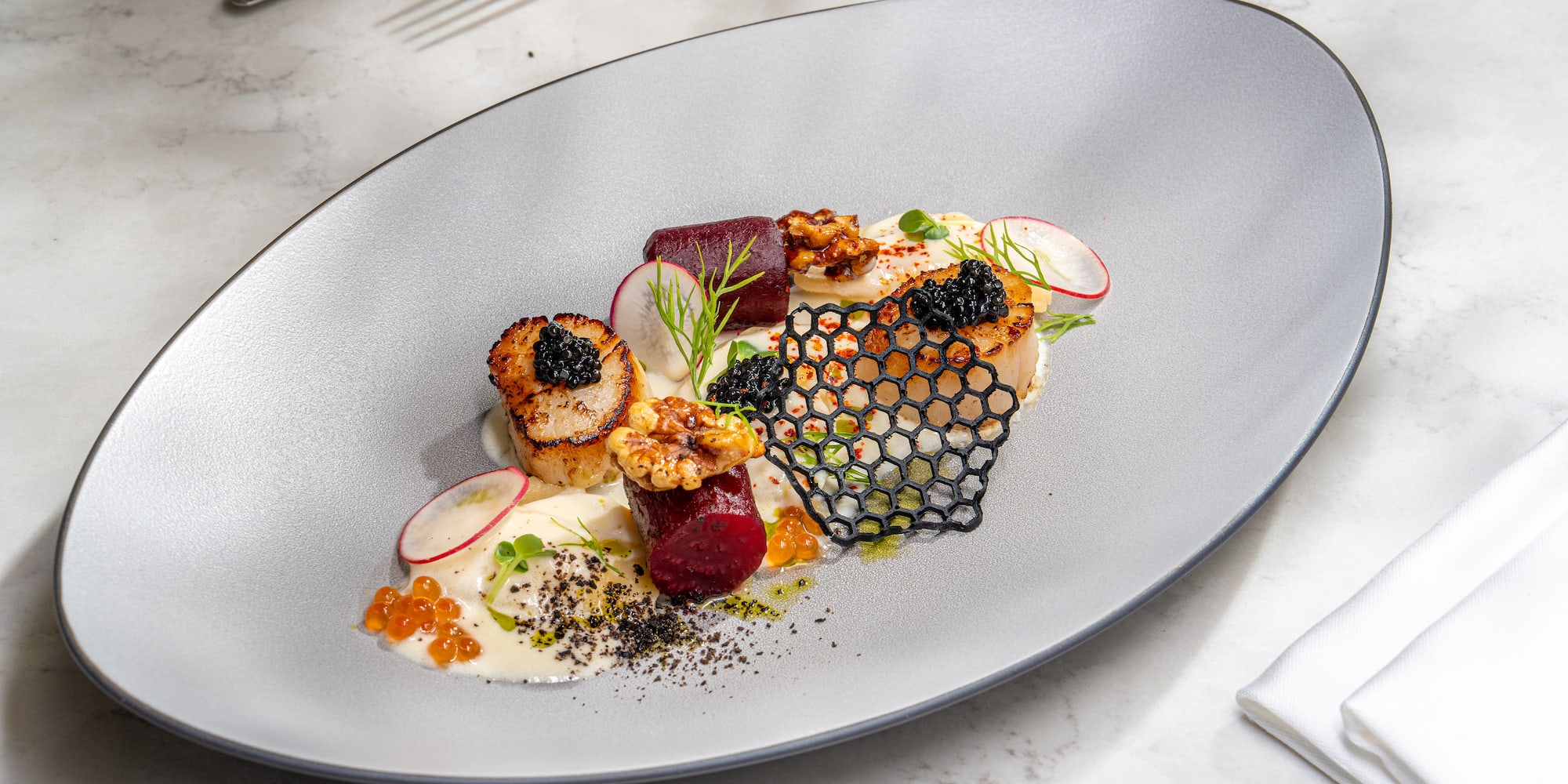 a plate of food on a table