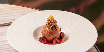 a dessert on a plate