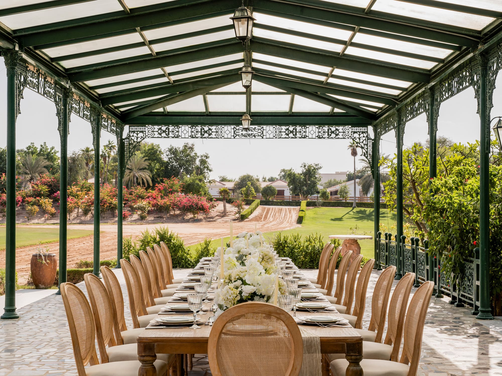 a table set for a dinner party